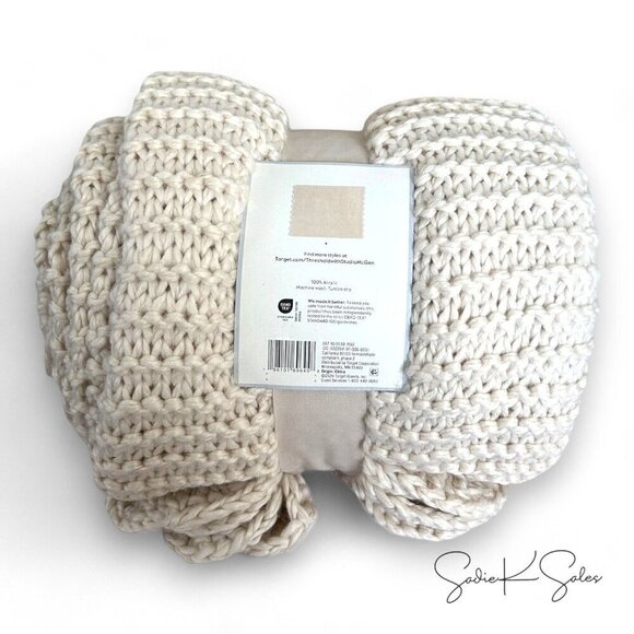 Knit Scalloped Edge Throw Blanket Cream - Threshold Studio McGee Christmas 2024 - Picture 7 of 7